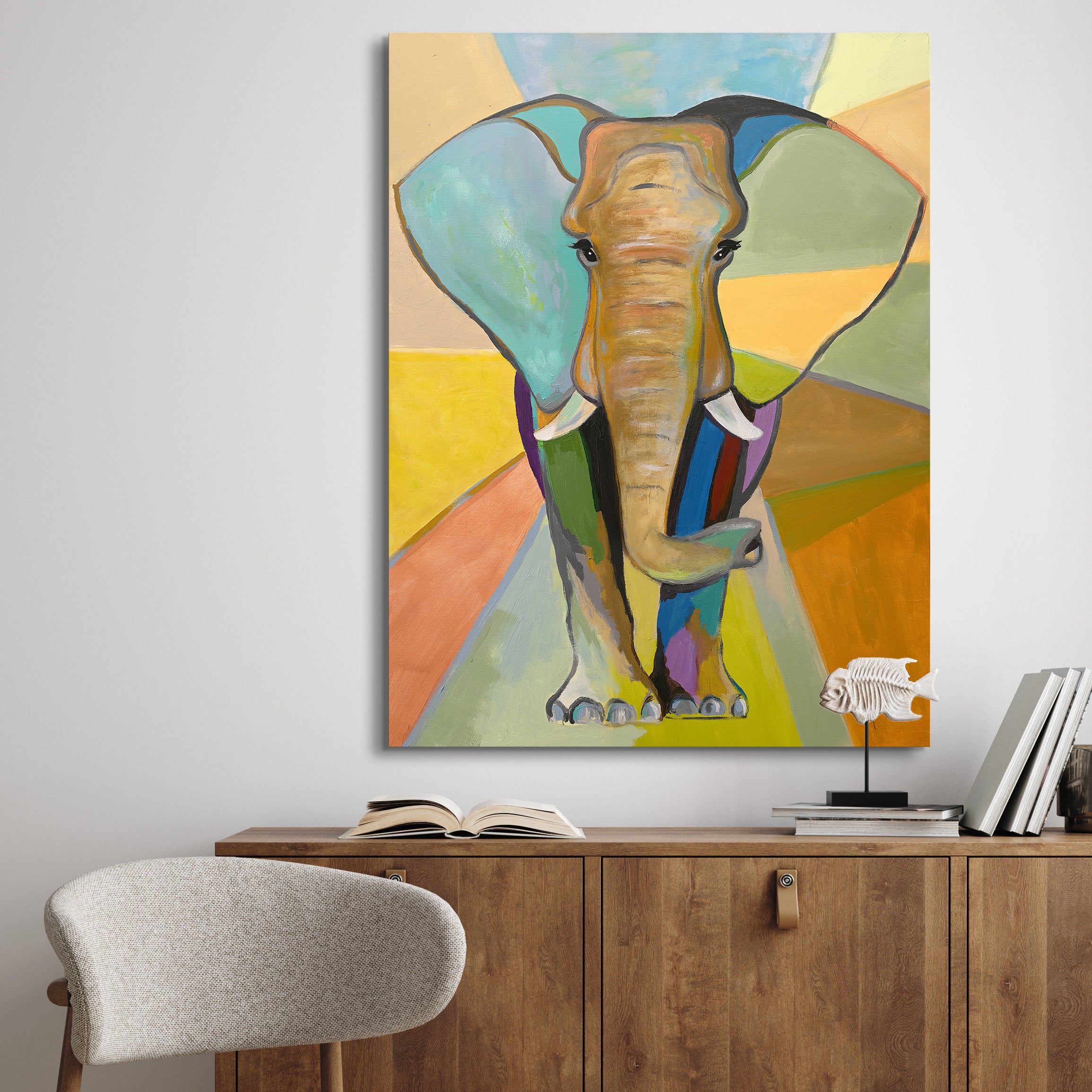 Elephant focus | HÅNDLAVEDE MALERIER Håndlavede Malerier ART COPENHAGEN   