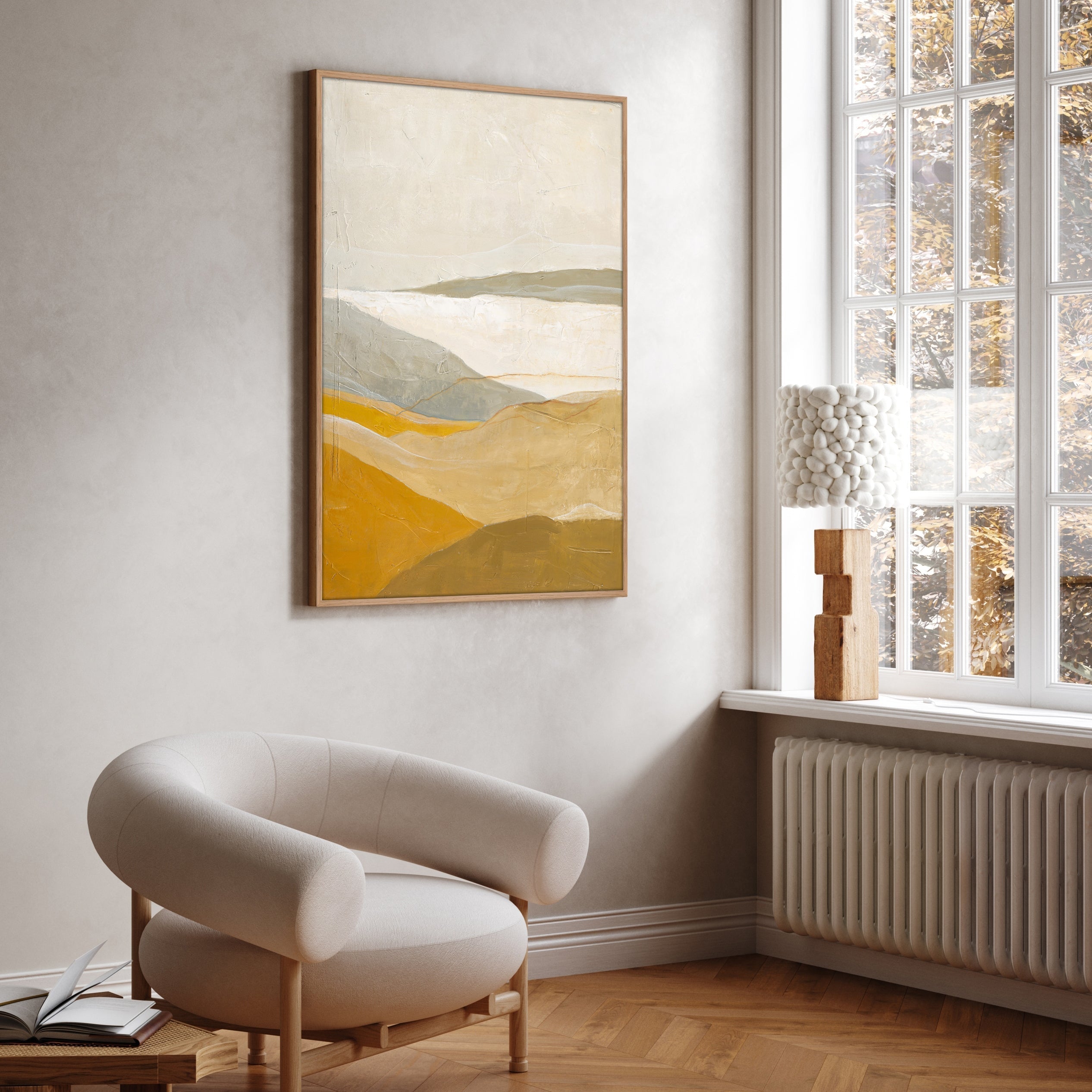 Yellow field | DESIGN MALERI Design maleri ART COPENHAGEN 90x120 Egeramme 