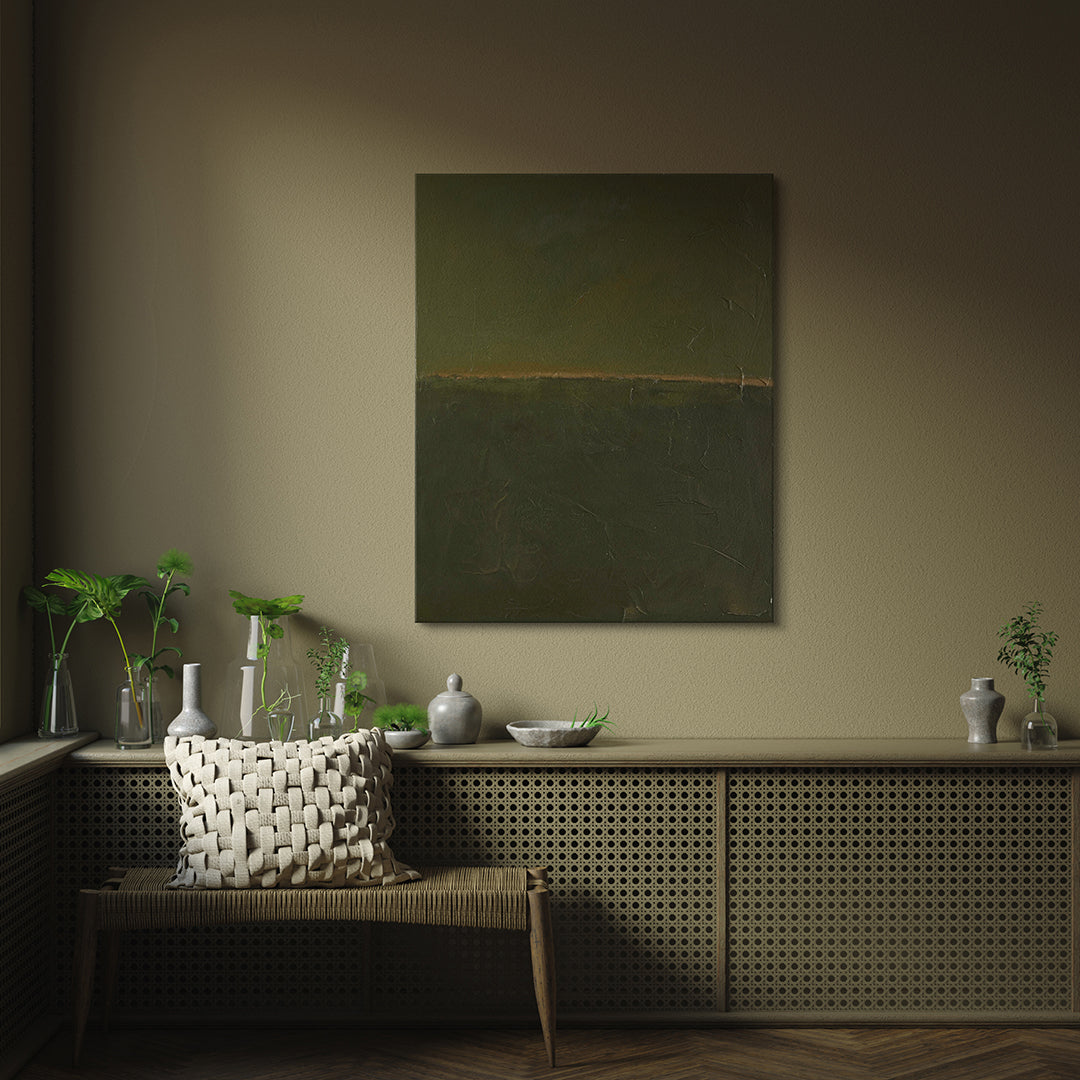Edge Green | DESIGN MALERI Design maleri ART COPENHAGEN 80x100 Sort ramme 