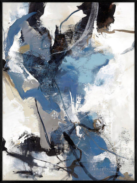 Blue vibes | Maleri & kunsttryk Maleri & kunsttryk ART COPENHAGEN 90x120 Sort ramme 