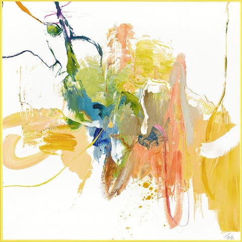 Confidential Yellow | Maleri & kunsttryk Maleri & kunsttryk ART COPENHAGEN 100x100