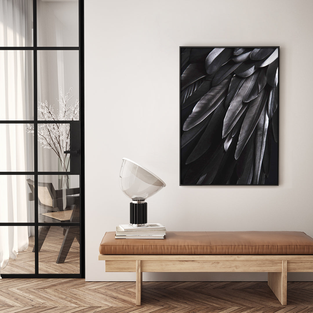 Black wing | INDRAMMET BILLEDE Indrammet billede ART COPENHAGEN 30x40 Sort 
