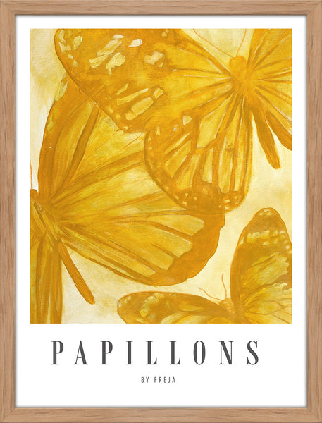 Papillions | KUNSTTRYK Kunsttryk Art Copenhagen 30x40 Egeramme 