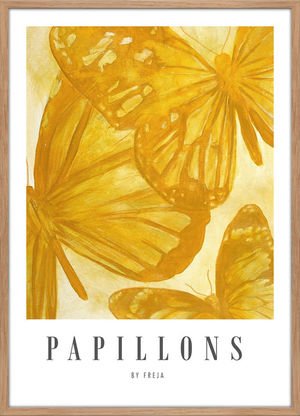 Papillions | KUNSTTRYK Kunsttryk Art Copenhagen 50x70 Egeramme 