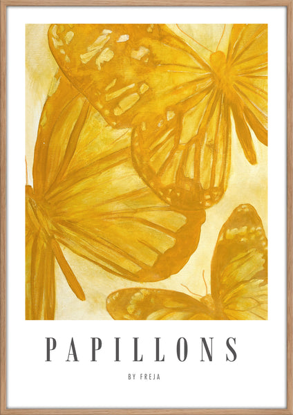 Papillions | KUNSTTRYK Kunsttryk Art Copenhagen 70x100 Egeramme 