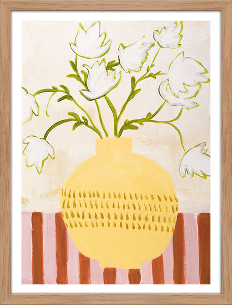 Yellow vase | KUNSTTRYK Kunsttryk Art Copenhagen 30x40 Egeramme 