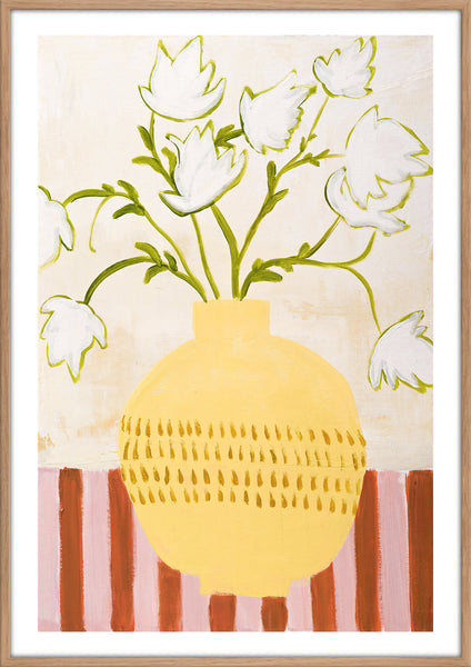 Yellow vase | KUNSTTRYK Kunsttryk Art Copenhagen 70x100 Egeramme 