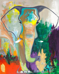 Elephant dreams | HÅNDLAVEDE MALERIER Håndlavede Malerier ART COPENHAGEN 90x120  