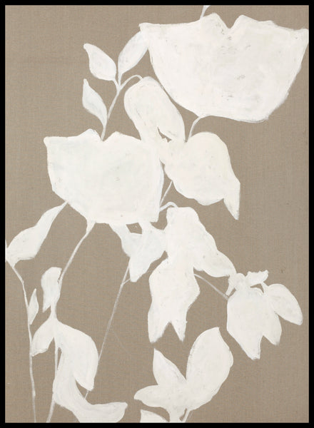 Fortuna White | DESIGN MALERI Design maleri ART COPENHAGEN 90x120 Hørlærred Sort ramme