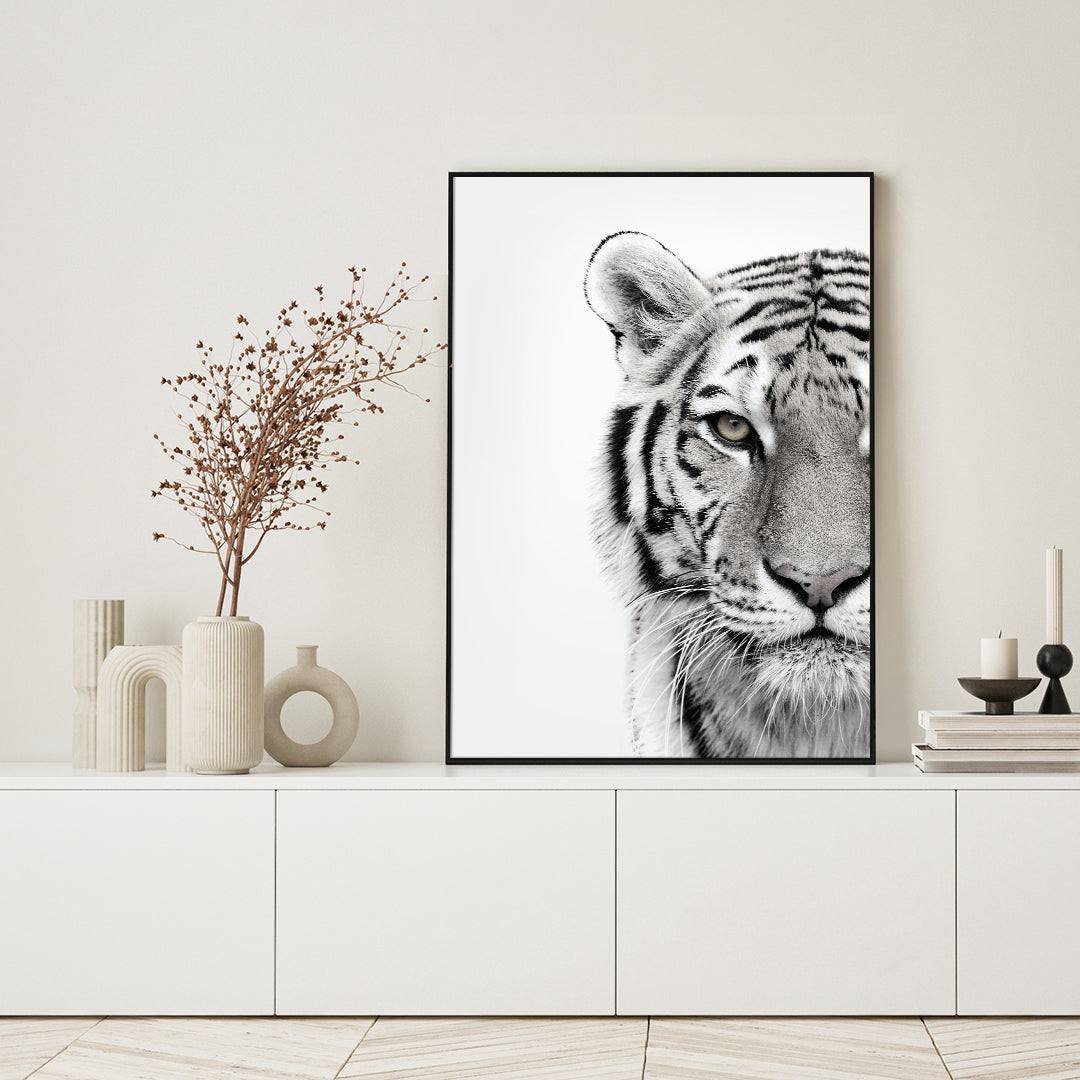 White Tiger | INDRAMMET BILLEDE Indrammet billede ART COPENHAGEN   