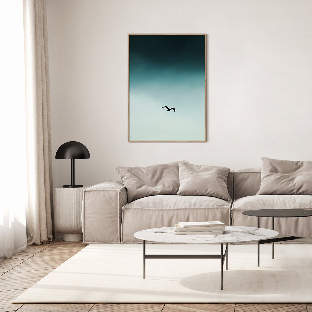 Seagul blue | INDRAMMET BILLEDE Indrammet billede ART COPENHAGEN   