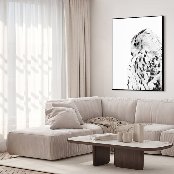 White owl | INDRAMMET BILLEDE Indrammet billede ART COPENHAGEN   