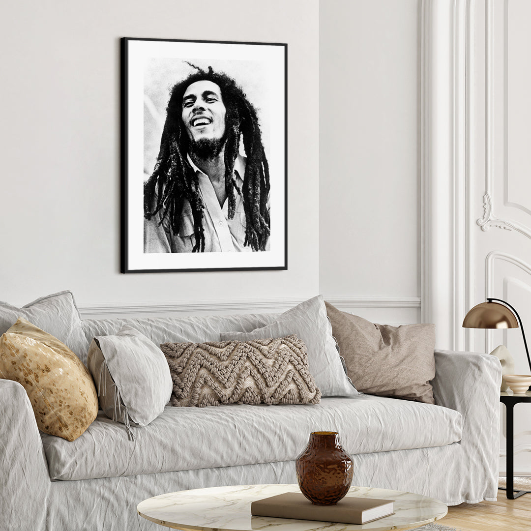 Bob Marley | INDRAMMET BILLEDE Indrammet billede ART COPENHAGEN 30x40 Sort 