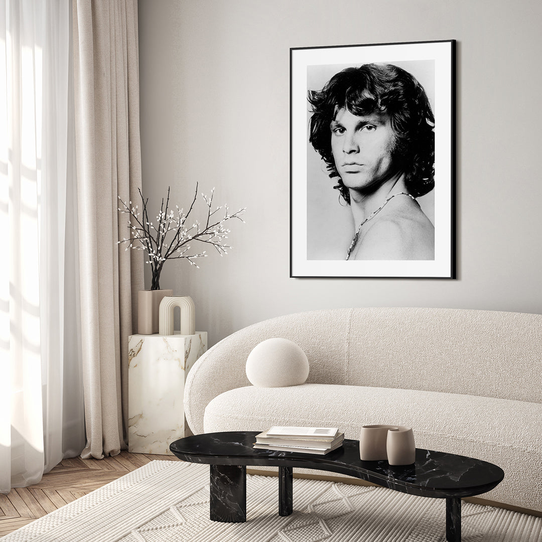 Jim Morrison | INDRAMMET BILLEDE Indrammet billede ART COPENHAGEN 30x40 Sort 