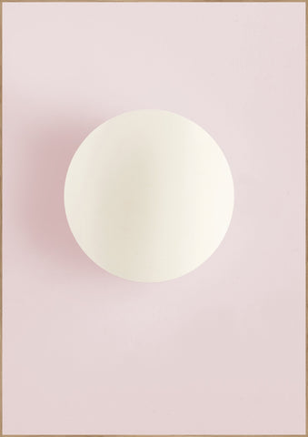 White circle pink | INDRAMMET BILLEDE Indrammet billede ART COPENHAGEN   