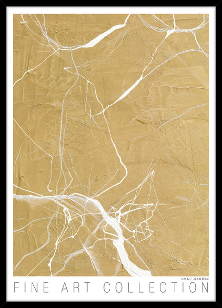 Gold Marble | KUNSTTRYK Kunsttryk Art Copenhagen 50x70 Sort ramme ramme 