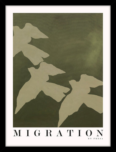 Migration | KUNSTTRYK Kunsttryk Art Copenhagen 30x40 Sort ramme 