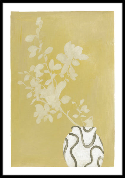 Vanilla yellow | KUNSTTRYK Kunsttryk Art Copenhagen 50x70 Sort ramme 