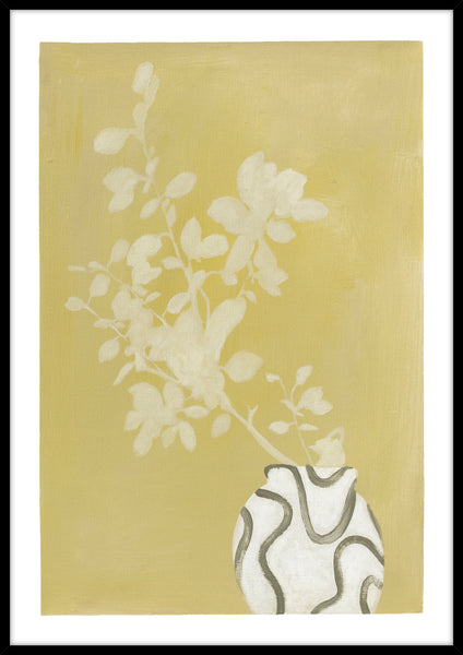 Vanilla yellow | KUNSTTRYK Kunsttryk Art Copenhagen 70x100 Sort ramme 
