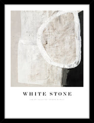 White stone | KUNSTTRYK Kunsttryk Art Copenhagen 30x40 Sort ramme 