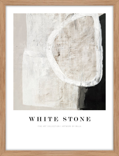 White stone | KUNSTTRYK Kunsttryk Art Copenhagen 30x40 Egeramme 
