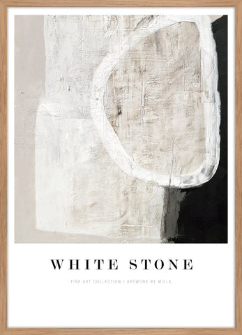 White stone | KUNSTTRYK Kunsttryk Art Copenhagen 50x70 Egeramme 