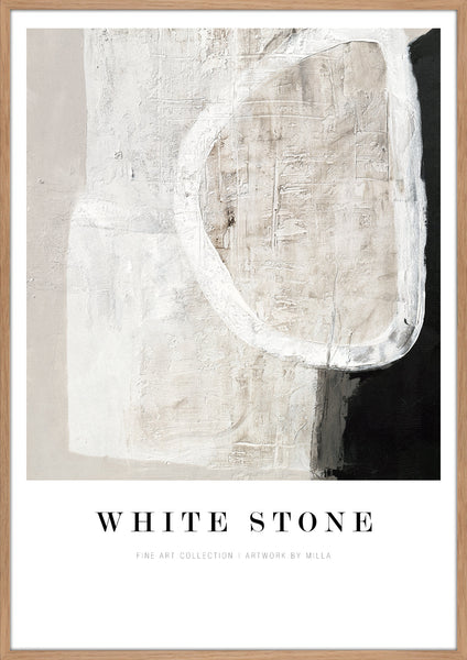 White stone | KUNSTTRYK Kunsttryk Art Copenhagen 70x100 Egeramme 