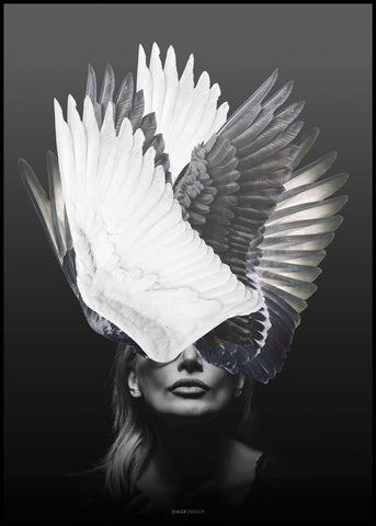 Angel | INDRAMMET BILLEDE Indrammet billede ART COPENHAGEN 30x40 Sort 