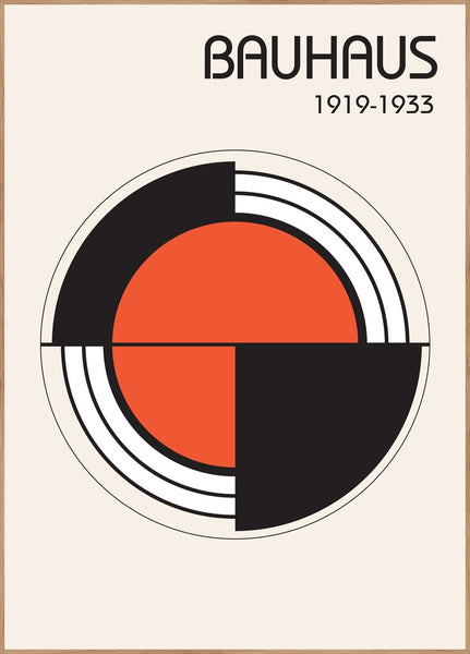 Bauhaus 1 | INDRAMMET BILLEDE Indrammet billede ART COPENHAGEN 30x40 Egeramme 