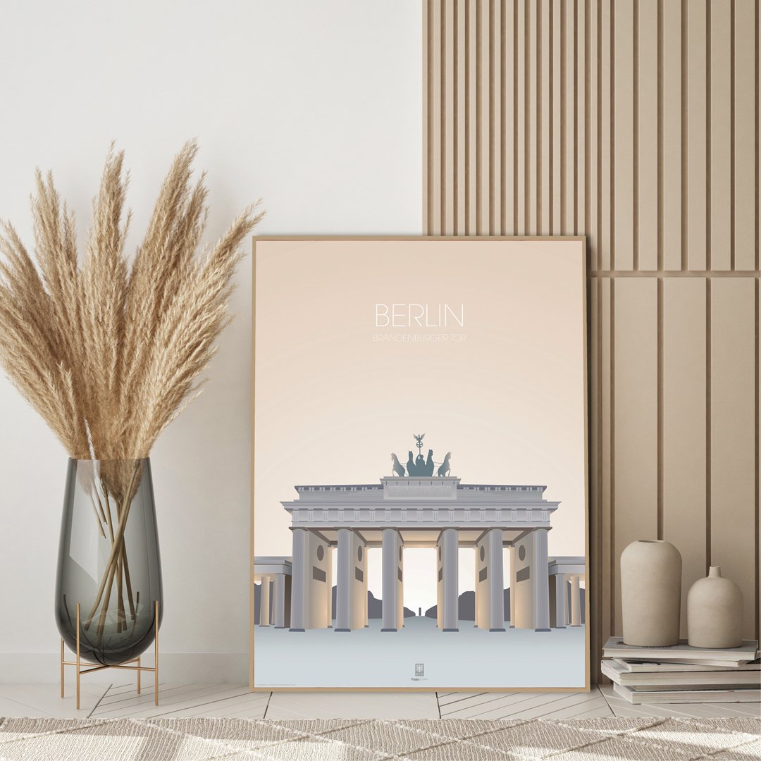 Berlin Brandenburger Tor | INDRAMMET BILLEDE Indrammet billede ART COPENHAGEN 30x40 Egeramme 