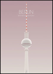 Berlin TV Tower | INDRAMMET BILLEDE Indrammet billede ART COPENHAGEN 30x40 Sort 