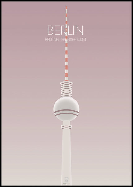 Berlin TV Tower | INDRAMMET BILLEDE Indrammet billede ART COPENHAGEN 30x40 Sort 