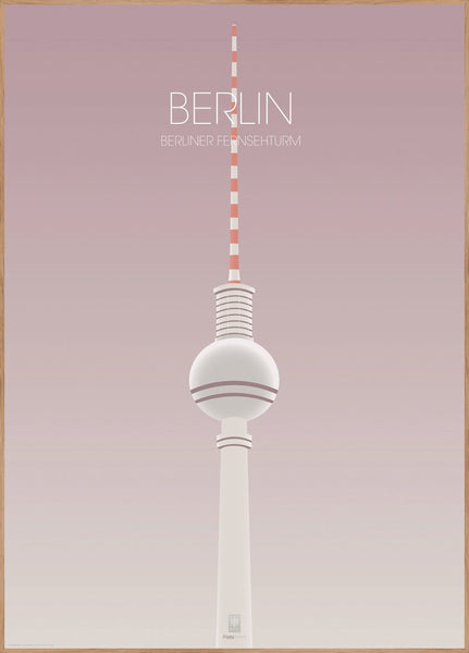 Berlin TV Tower | INDRAMMET BILLEDE Indrammet billede ART COPENHAGEN 30x40 Egeramme 