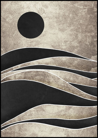 Black desert 1 | INDRAMMET BILLEDE Indrammet billede ART COPENHAGEN 30x40 Sort 