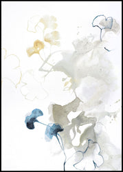 Blue Fall | INDRAMMET BILLEDE Indrammet billede ART COPENHAGEN 30x40 Sort 