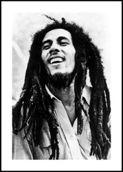 Bob Marley | INDRAMMET BILLEDE Indrammet billede ART COPENHAGEN 30x40 Sort 
