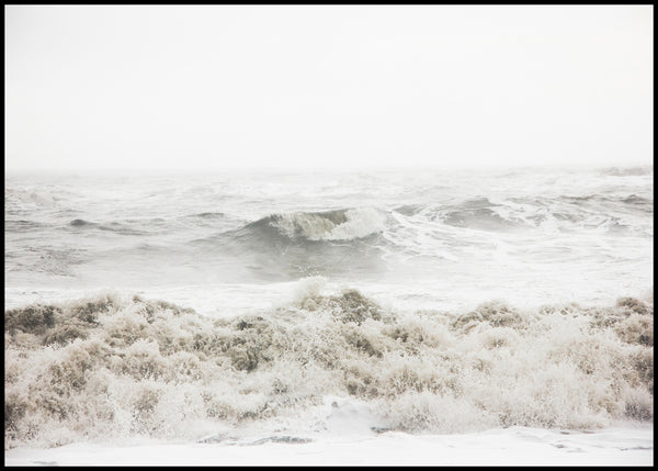 Breaking waves | INDRAMMET BILLEDE Indrammet billede ART COPENHAGEN 30x40 Sort 