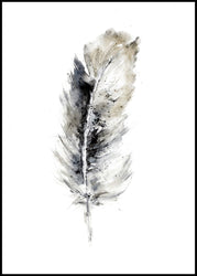 Cozy Feather 2 | INDRAMMET BILLEDE Indrammet billede ART COPENHAGEN 30x40 Sort 