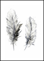 Cozy Feathers 3 | INDRAMMET BILLEDE Indrammet billede ART COPENHAGEN 30x40 Sort 