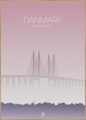 Danmark øresund | INDRAMMET BILLEDE Indrammet billede ART COPENHAGEN 30x40 Egeramme 