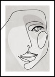 Face Line 5 | INDRAMMET BILLEDE Indrammet billede ART COPENHAGEN   