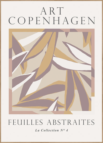Feuilles abstraites 1 | INDRAMMET BILLEDE Indrammet billede ART COPENHAGEN   