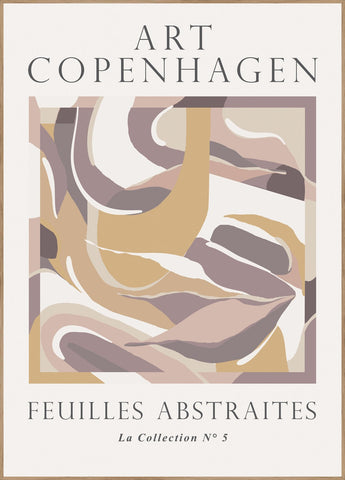 Feuilles abstraites 2 | INDRAMMET BILLEDE Indrammet billede ART COPENHAGEN   
