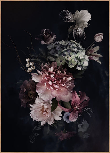Floral Bouquet 2 | INDRAMMET BILLEDE Indrammet billede ART COPENHAGEN 30x40 Egeramme 