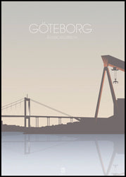 Göteborg Älvsborgsbron | INDRAMMET BILLEDE Indrammet billede ART COPENHAGEN 30x40 Sort 