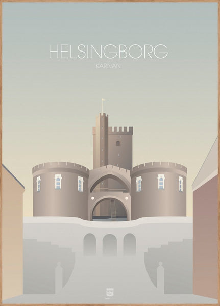 Helsingborg Kärnan | INDRAMMET BILLEDE Indrammet billede ART COPENHAGEN 30x40 Egeramme 