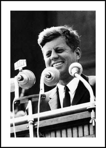 John F. Kennedy | INDRAMMET BILLEDE Indrammet billede ART COPENHAGEN 30x40 Sort 