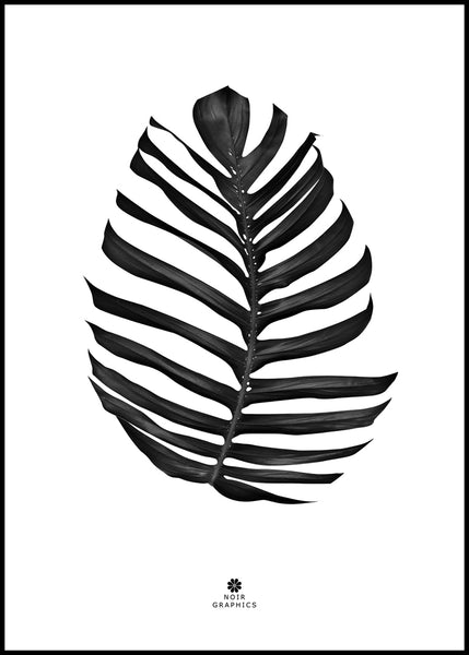 Jungle Leaf black | INDRAMMET BILLEDE Indrammet billede ART COPENHAGEN 30x40 Sort 