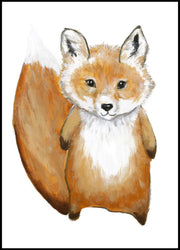 Little Fox | INDRAMMET BILLEDE Indrammet billede ART COPENHAGEN 30x40 Sort 