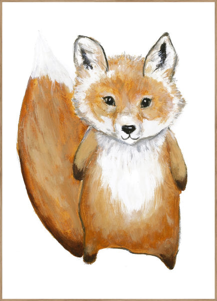 Little Fox | INDRAMMET BILLEDE Indrammet billede ART COPENHAGEN 30x40 Egeramme 